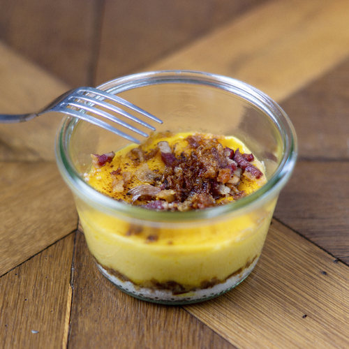 Mousse de welsh et graine de moutarde