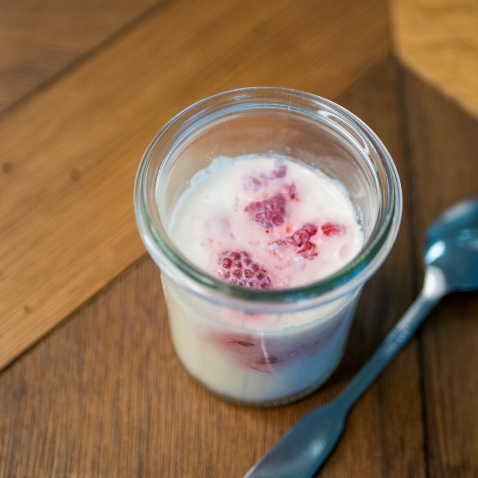 Panacotta aux fruits des bois