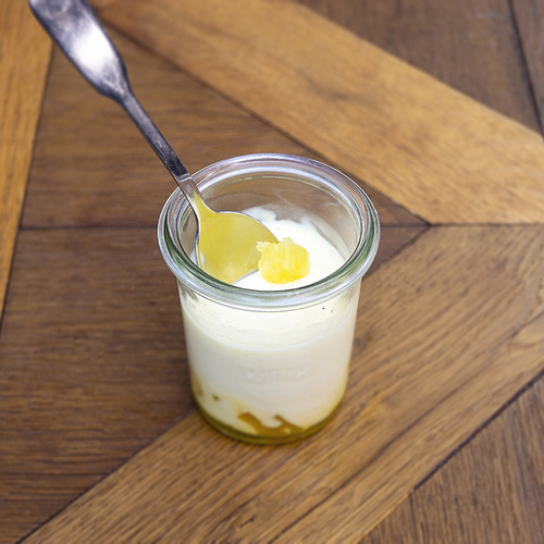 Ananas rôti pana cotta